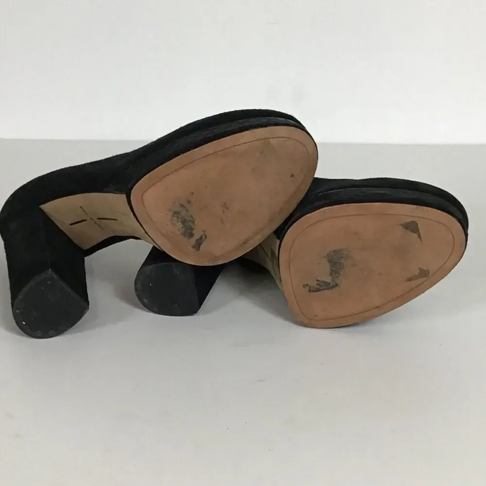 Dolce Vita women Platform Suede pumps Sz. 7.5 EUC Black Sexy Platform trendy